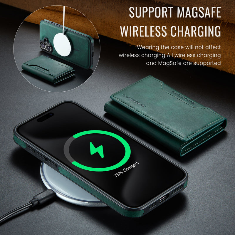 iPhone 16 DG.Ming MagSafe Wallet Case (Green)