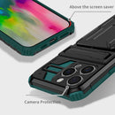 iPhone 16 Pro Heavy Duty Kickstand Card Holder Case Shockproof Teal