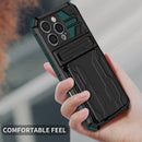 iPhone 16 Pro Heavy Duty Kickstand Card Holder Case Shockproof Teal
