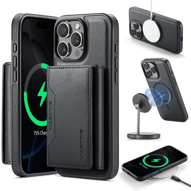 iPhone 17 Air DG.Ming MagSafe Wallet Case [Black]