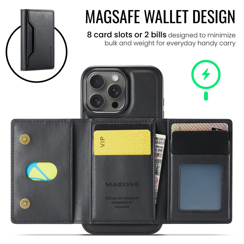 iPhone 17 Air DG.Ming MagSafe Wallet Case [Black]