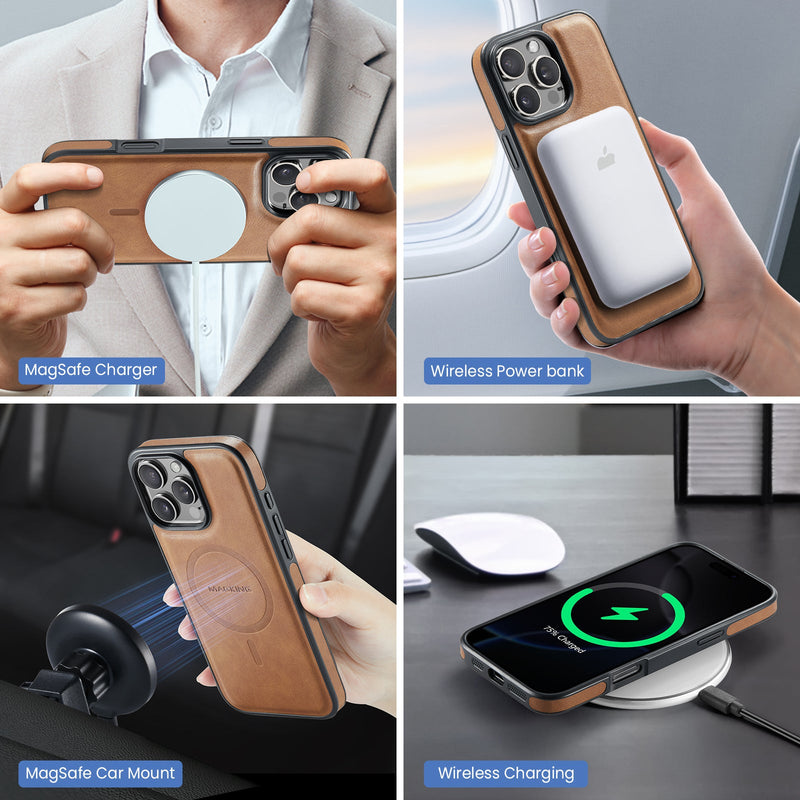 iPhone 17 Air DG.Ming MagSafe Wallet Case [Brown]