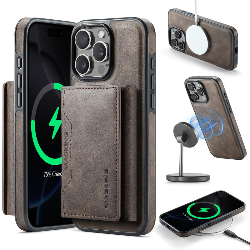 iPhone 17 Pro DG.Ming MagSafe Wallet Case [Coffee]