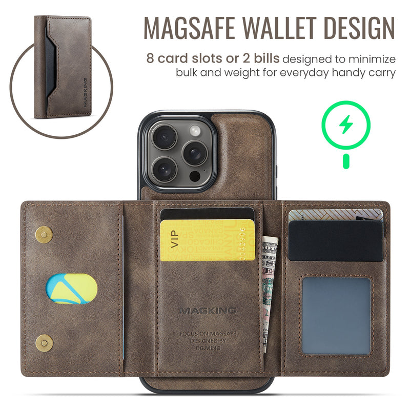 iPhone 17 Pro DG.Ming MagSafe Wallet Case [Coffee]