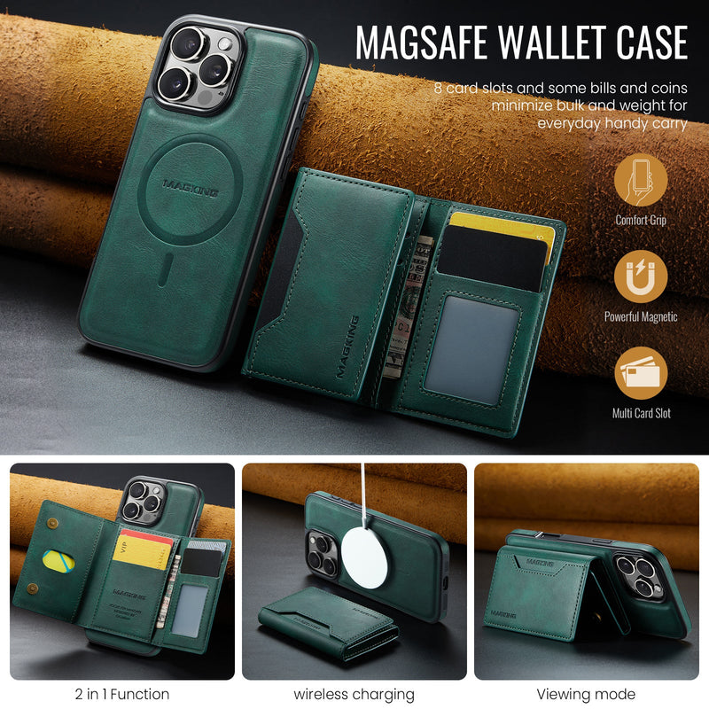 iPhone 16 Pro DG.Ming MagSafe Wallet Case (Green)