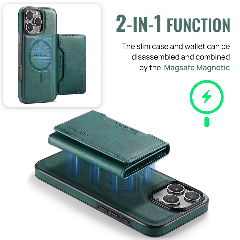 iPhone 17 Air DG.Ming MagSafe Wallet Case [Green]