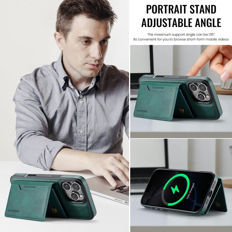 iPhone 16 Pro DG.Ming MagSafe Wallet Case (Green)