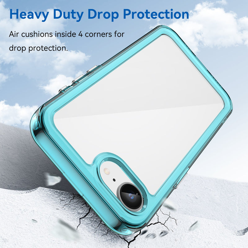 iPhone 16e Soft TPU Bumper Case [Clear Blue]