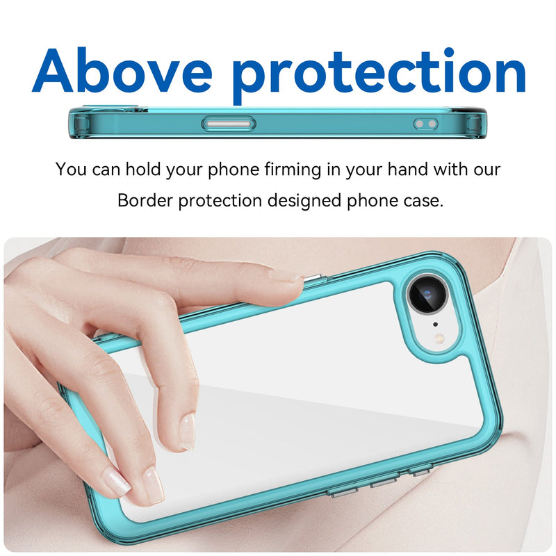iPhone 16e Soft TPU Bumper Case [Clear Blue]