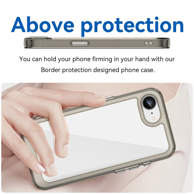 iPhone 16e Soft TPU Bumper Case [Clear Gray]