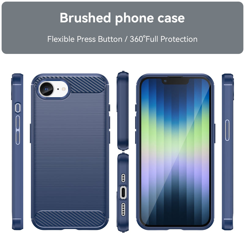 iPhone 16e Carbon Fibre Brushed Case [Navy]