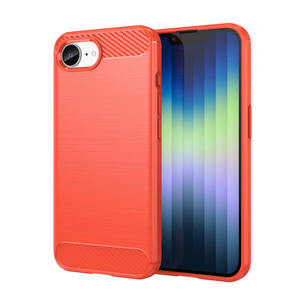 iPhone 16e Carbon Fibre Brushed Case [Red]