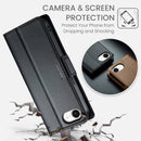 iPhone 16e CaseMe Retro Wallet Case [Black]