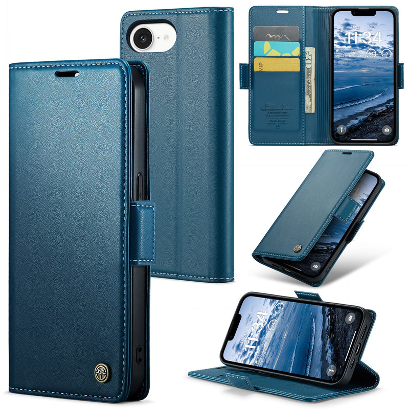 iPhone 16e CaseMe Retro Wallet Case [Navy]