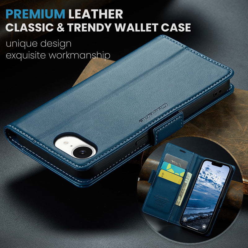 iPhone 16e CaseMe Retro Wallet Case [Navy]