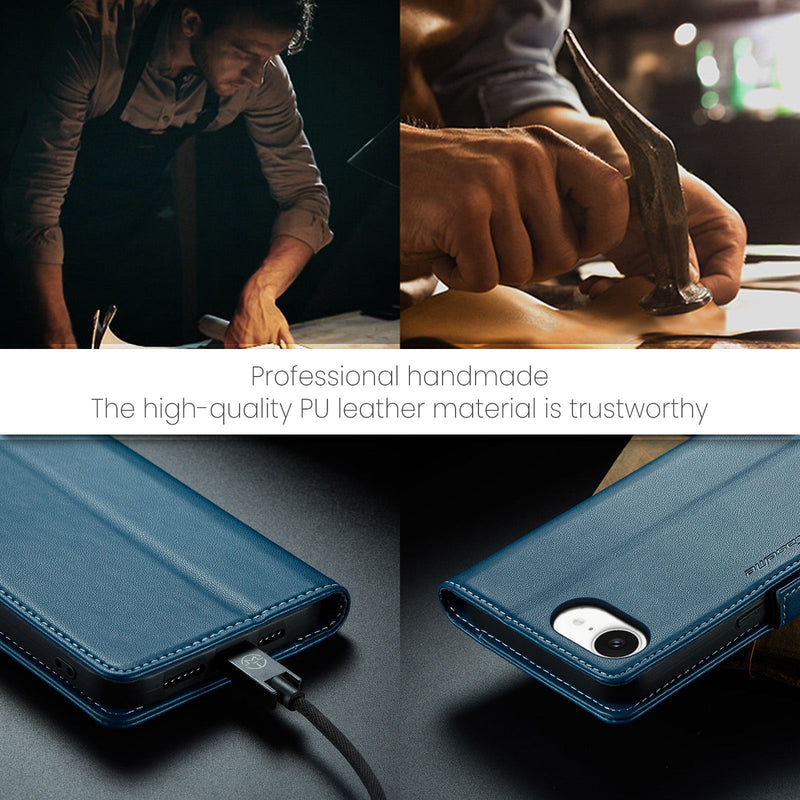 iPhone 16e CaseMe Retro Wallet Case [Navy]