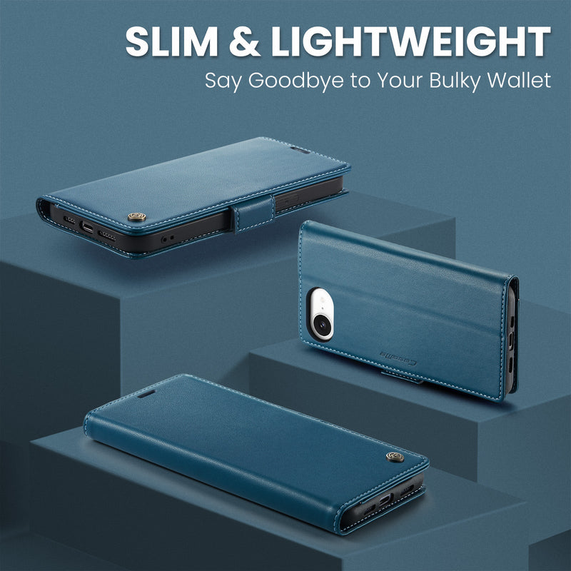 iPhone 16e CaseMe Retro Wallet Case [Navy]