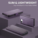 iPhone 16e CaseMe Retro Wallet Case [Purple]