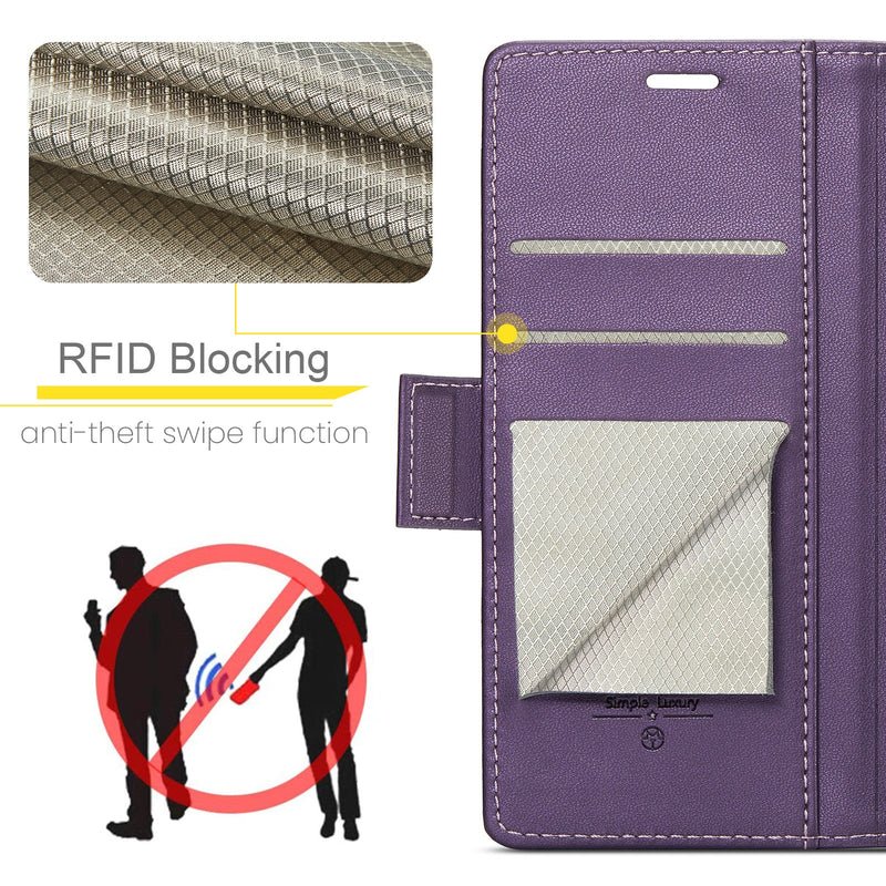 iPhone 16e CaseMe Retro Wallet Case [Purple]