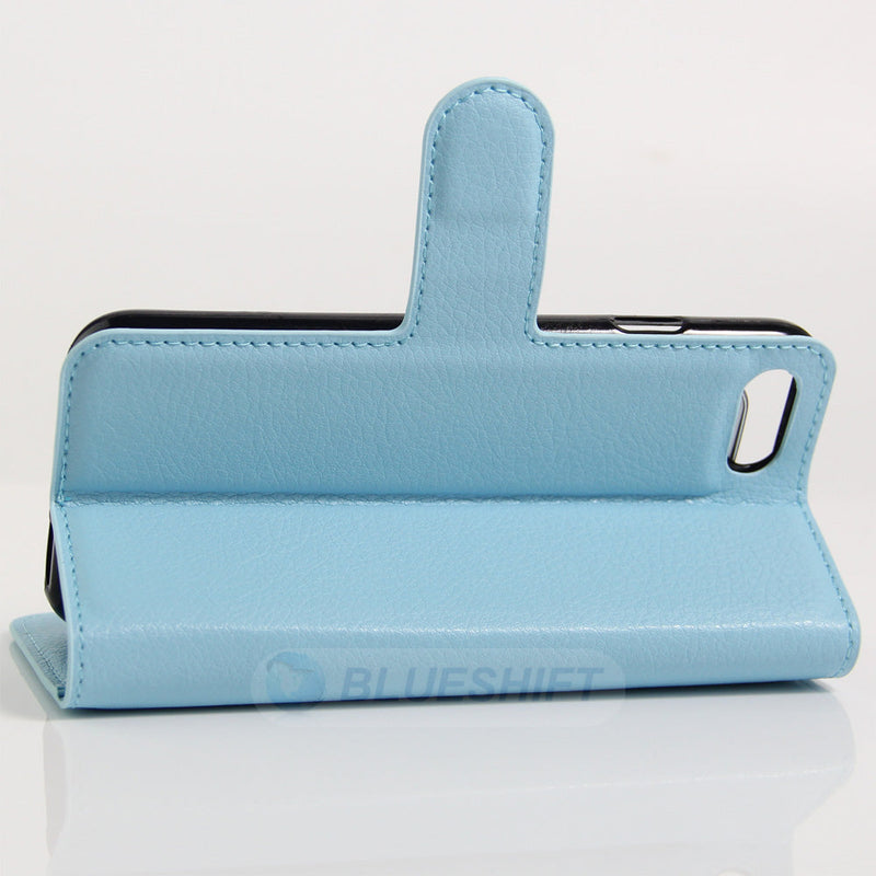 iPhone SE Case (3rd Gen) PU Wallet (LightBlue)