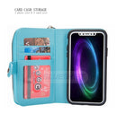 iPhone XS Max Case Zipper Wallet (LightBlue)