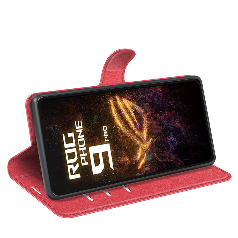 Asus ROG Phone 9 Pro PU Leather Wallet Case [Red]