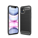 iPhone 12Mini (5.4") Carbon Fibre TPU Case Slim Shockproof Cover Black