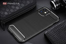 iPhone 12Mini (5.4") Carbon Fibre TPU Case Slim Shockproof Cover Black