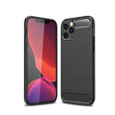 iPhone 12ProMax (6.7") Carbon Fibre TPU Case Slim Shockproof Cover Black