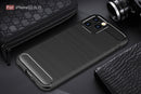 iPhone 12ProMax (6.7") Carbon Fibre TPU Case Slim Shockproof Cover Black