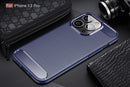 iPhone 13Pro Carbon Fibre TPU Case Slim Shockproof Cover Navy