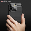 iPhone 13Pro Carbon Fibre TPU Case Slim Shockproof Cover Navy