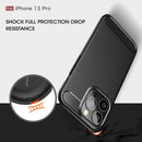iPhone 13Pro Carbon Fibre TPU Case Slim Shockproof Cover Black