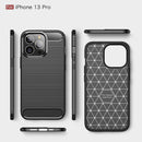 iPhone 13Pro Carbon Fibre TPU Case Slim Shockproof Cover Black