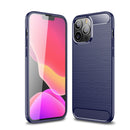 iPhone 13ProMax Carbon Fibre TPU Case Slim Shockproof Cover Navy