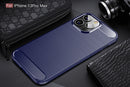 iPhone 13ProMax Carbon Fibre TPU Case Slim Shockproof Cover Navy