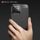 iPhone 13ProMax Carbon Fibre TPU Case Slim Shockproof Cover Red