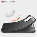 iPhone 13ProMax Carbon Fibre TPU Case Slim Shockproof Cover Red