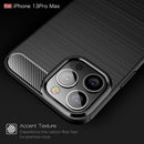 iPhone 13ProMax Carbon Fibre TPU Case Slim Shockproof Cover Navy