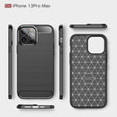 iPhone 13ProMax Carbon Fibre TPU Case Slim Shockproof Cover Navy