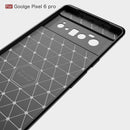 Google Pixel 6 Pro 5G Carbon Fibre TPU Case Slim Shockproof Cover Black