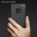 Huawei Mate 20X Carbon Fibre TPU Case Slim Shockproof Cover Black