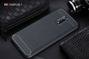 OnePlus 7 Carbon Fibre TPU Case Slim Shockproof Cover Navy