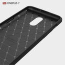 OnePlus 7 Carbon Fibre TPU Case Slim Shockproof Cover Black