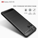 Samsung M32 Carbon Fibre TPU Case Slim Shockproof Cover Black