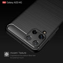Samsung M32 Carbon Fibre TPU Case Slim Shockproof Cover Black
