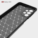 Samsung A23 Carbon Fibre TPU Case Slim Shockproof Cover Black