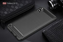 Samsung A10 Carbon Fibre TPU Case Slim Shockproof Cover Black