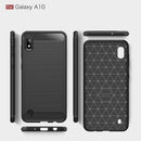 Samsung A10 Carbon Fibre TPU Case Slim Shockproof Cover Black