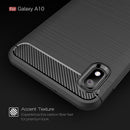 Samsung A10 Carbon Fibre TPU Case Slim Shockproof Cover Black